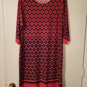 TRACY NEGOSHIAN Brand Orange/Black Size XL Dress